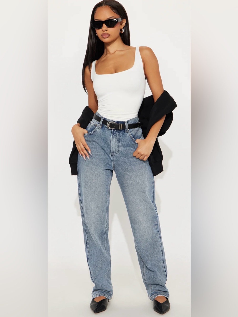 My Boyfriend Straight Leg Women’s Jeans - Light Blue - SIZE 8/9